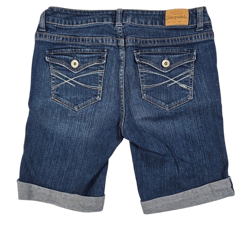 Aeropostale Distressed Denim Shorts Kids Sz 7/8 - Picture 2 of 5